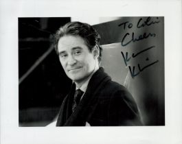 Kevin Kline signed 10x8 inch black and white photo dedicated. Good Condition. All autographs come