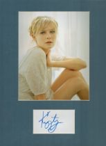 Kirsten Dunst signed 16x12inch colour mount. Good Condition. All autographs come with a