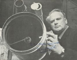 Patrick Moore signed 6x4 inch black and white photo dedicated. Good Condition. All autographs come