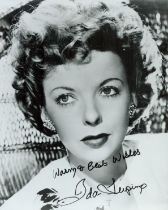 Ida Lupino signed 10x8 inch black and white photo. Good Condition. All autographs come with a