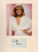 Linda Evans signed 16x12inch colour mount. Good Condition. All autographs come with a Certificate of