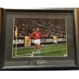 David Beckham signed photo in frame. Good Condition. All autographs come with a Certificate of