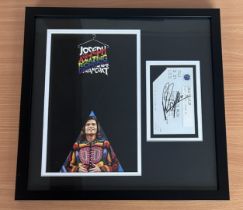 Phillip Schofield signed Joseph and the amazing technicolor dreamcoat frsme with one photo and