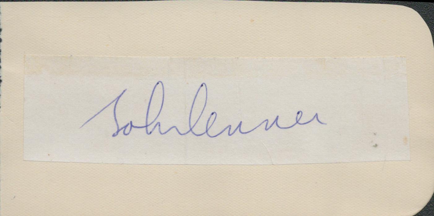 John Lennon signed 5x3 inch approx album page cutting. Good Condition. All autographs come with a
