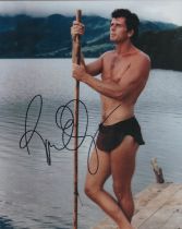 Ron Ely signed 10x8 inch Tarzan colour photo. Good Condition. All autographs come with a Certificate