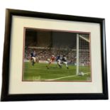 Ian Rush signed framed photo. Good Condition. All autographs come with a Certificate of