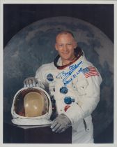 Apollo II NASA Astronaut Buzz Aldrin signed NASA 10x8 inch colour photo. Good Condition. All