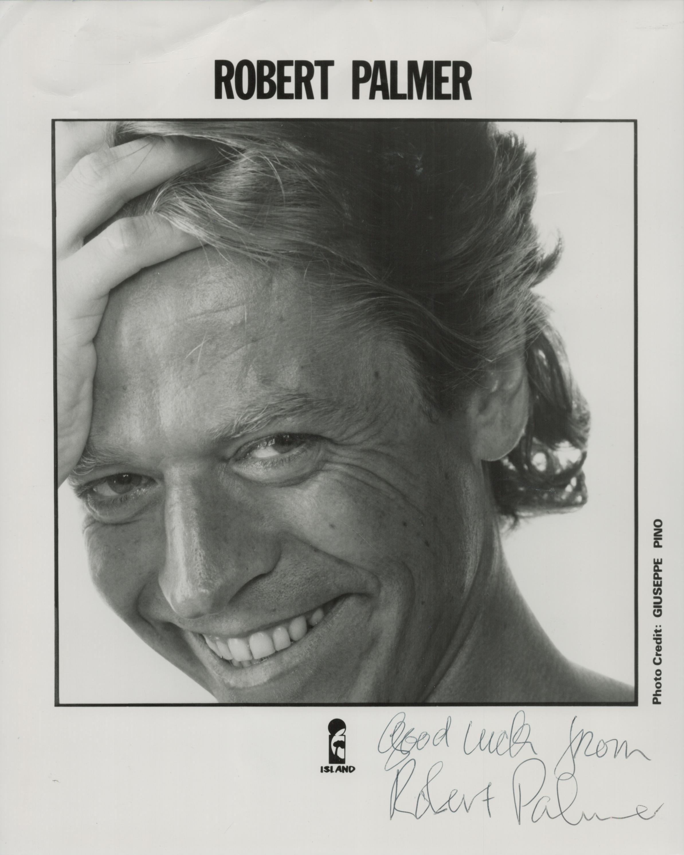 Robert Palmer signed 10x8 inch black and white promo photo. Good Condition. All autographs come with
