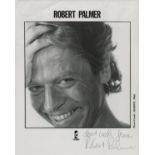 Robert Palmer signed 10x8 inch black and white promo photo. Good Condition. All autographs come with