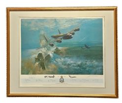 The Dambusters by Frank Wootton Limited Edition Print number 25 of 850 signed by 8 Veterans includes