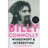 Billy Connolly signed hard back book titled Windswept and Interesting signature on the inside