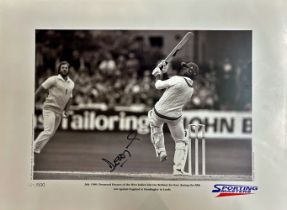 Desmond Haynes signed limited edition print with signing photo The West Indies team of the 1980's