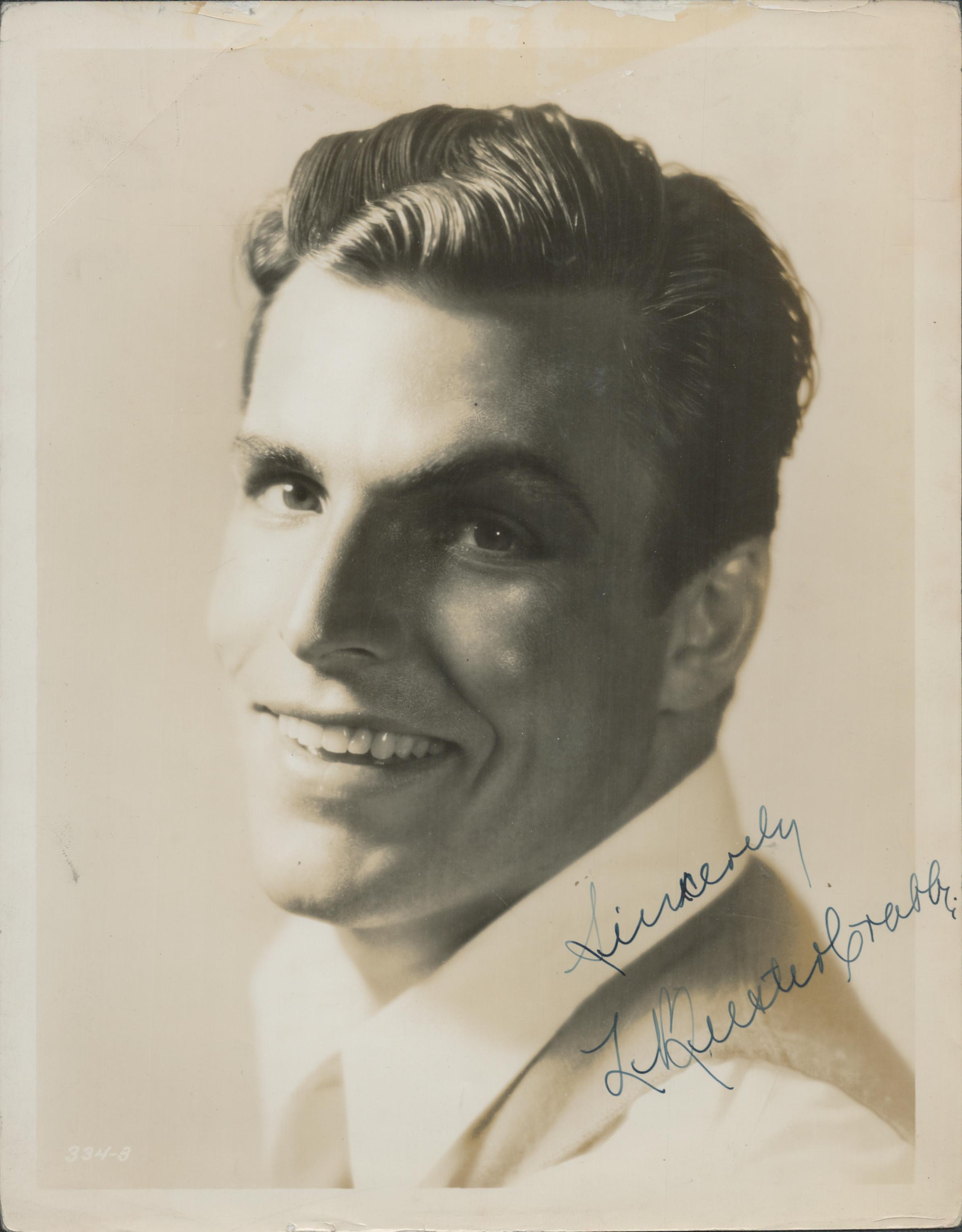 Buster Crabb signed 10x8 inch vintage sepia photo. Good Condition. All autographs come with a