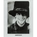 Jamiroquai signed 10x8 inch black and white promo photo. Good Condition. All autographs come with