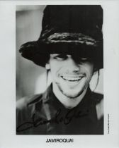 Jamiroquai signed 10x8 inch black and white promo photo. Good Condition. All autographs come with