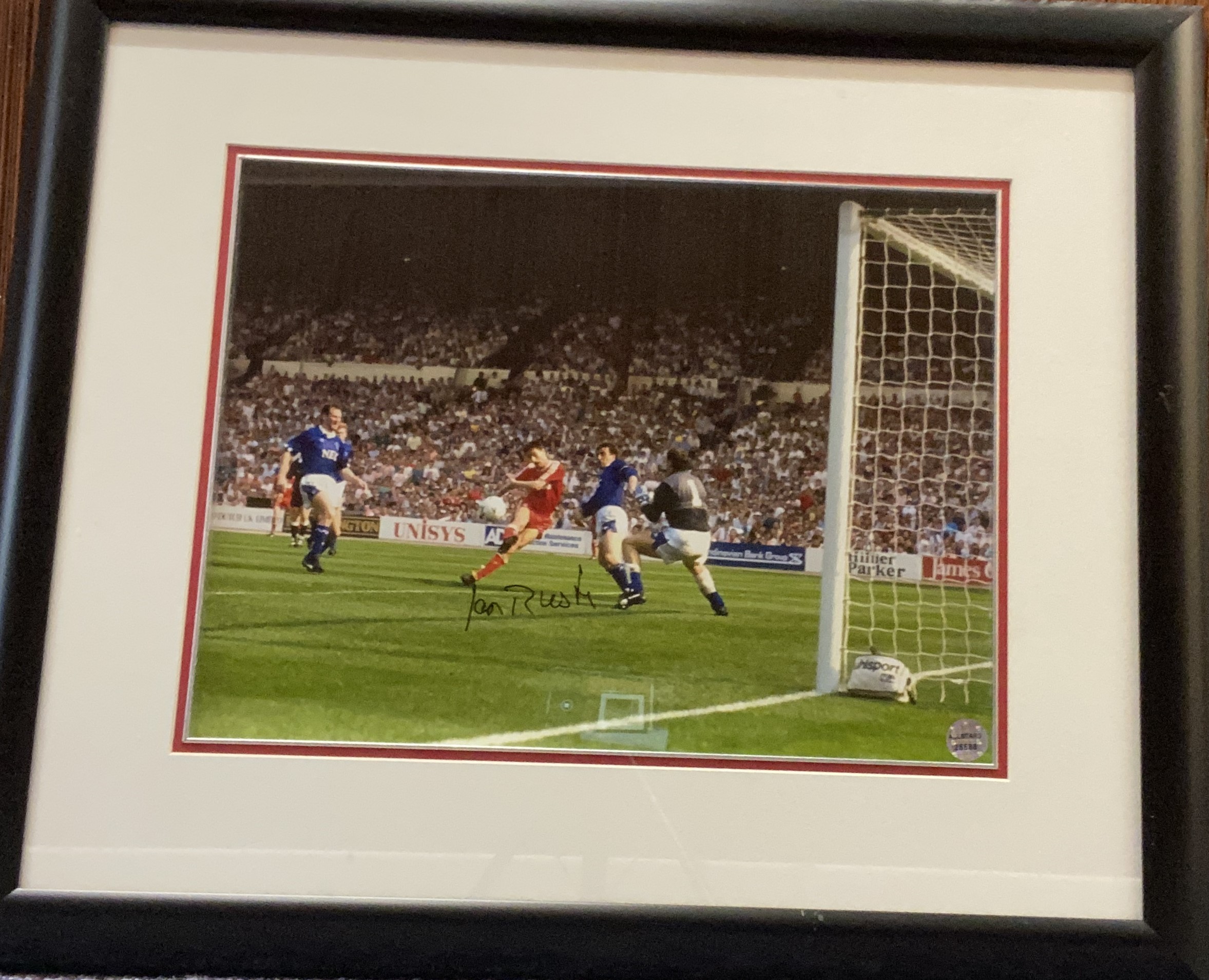 Ian Rush signed framed photo. Good Condition. All autographs come with a Certificate of - Image 2 of 2