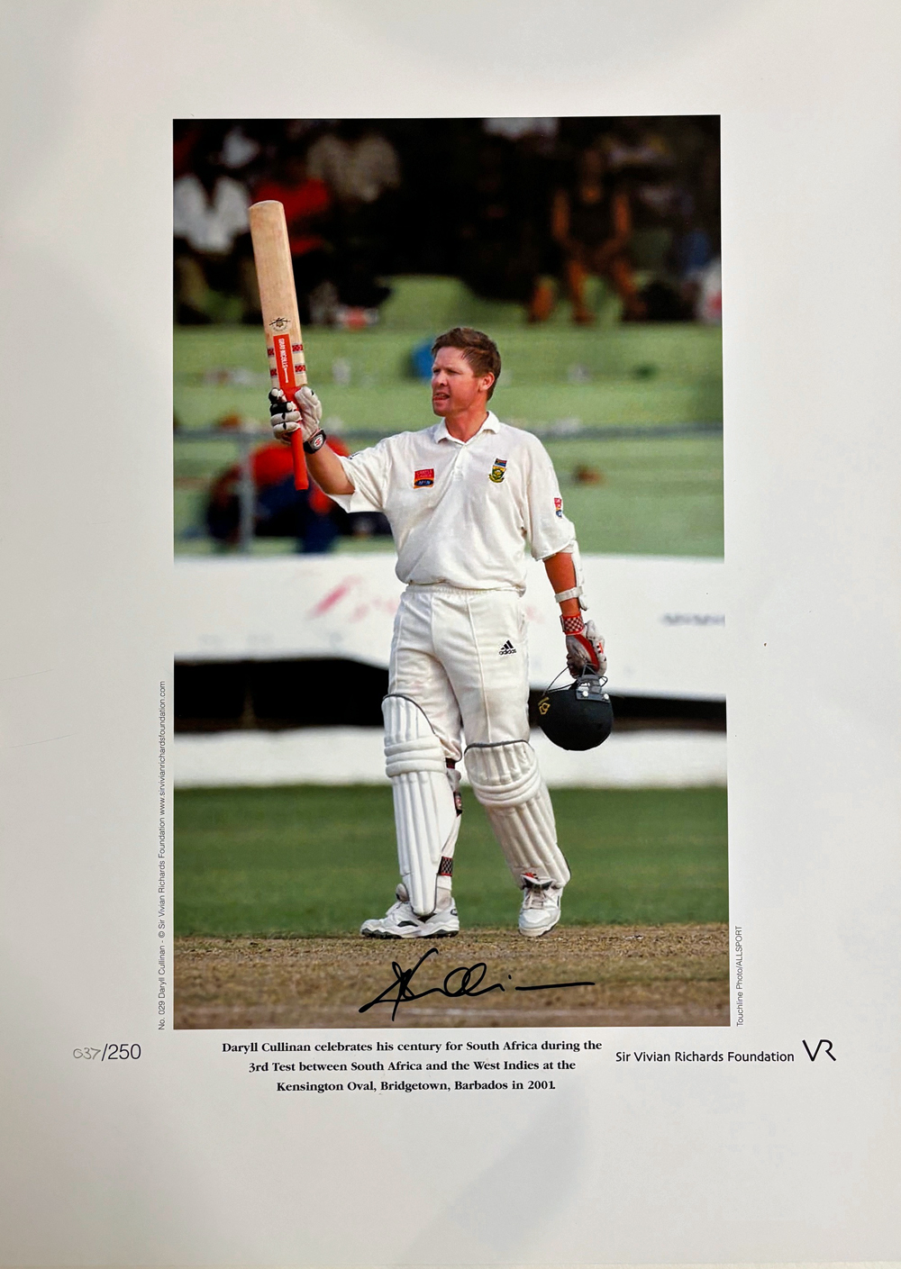 Daryll Cullinan signed limited edition print with signing photo, Daryll Cullinan was the centrepiece