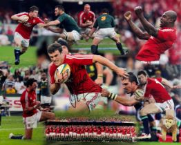 Jamie Roberts - British Lions 2009 limited edition signed photo montage with signing photo For those