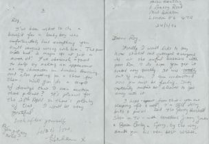 Historic Actress Helen Keating letter to Reg Kray dated 24th February 1996 interesting content in