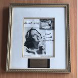 Adriana Caselotti signed framed black and white Snow White and The Seven Dwarfs promo photo with