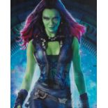 Zoe Saldana signed 10x8 inch Guardians of the Galaxy colour photo. Good Condition. All autographs