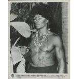 Woody Strode signed 10x8 inch The Sins of Racel Cade black and white promo photo. Good Condition.