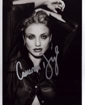 Cameron Diaz signed 10x8 inch black and white photo. Good Condition. All autographs come with a