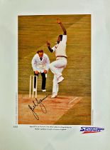 Joel Garner signed limited edition print with signing photo The first ever World Cup was won by