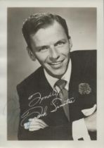 Frank Sinatra signed 7x5 inch vintage black and white photo dedicated for Daphine in blue ink.