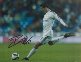 Cristiano Ronaldo signed 10x8 inch colour photo pictured in action for Real Madrid. Good