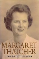 Margaret Thatcher signed hard back book titled The Path to Power signature on inside page. Good