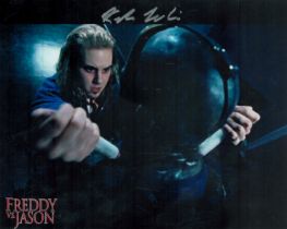 Kyle Labine signed 10x8 inch Freddy vs Jason colour photo. Good Condition. All autographs come