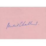 Sir Michael Checkland signed 6x4 inch album page. Good Condition. All autographs come with a