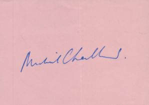 Sir Michael Checkland signed 6x4 inch album page. Good Condition. All autographs come with a