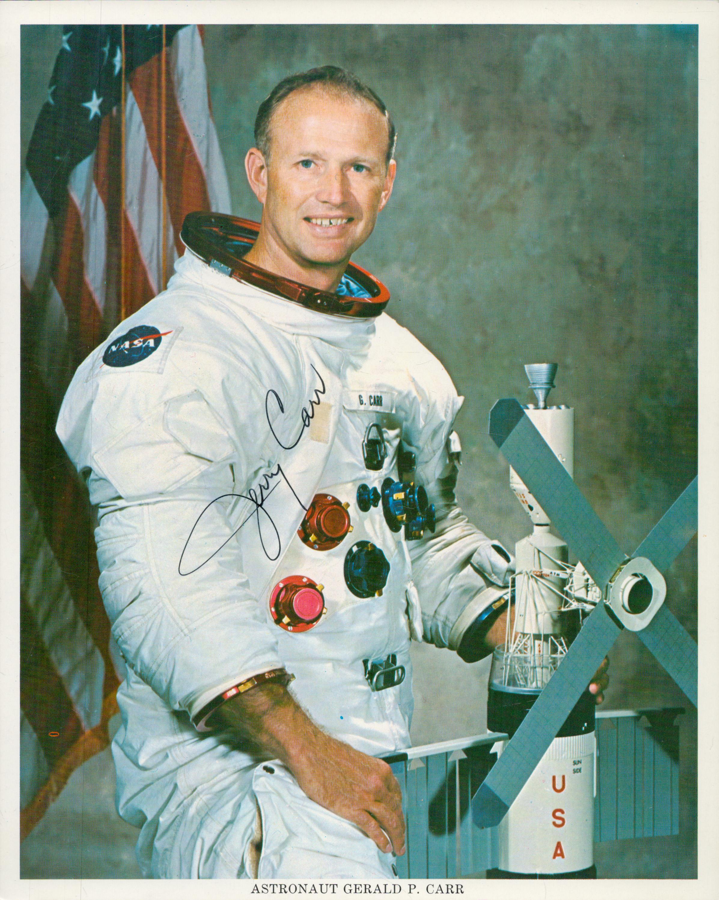 Gerald P. Carr signed 10x8 inch NASA colour photo. Space, Astronaut. Good Condition. All