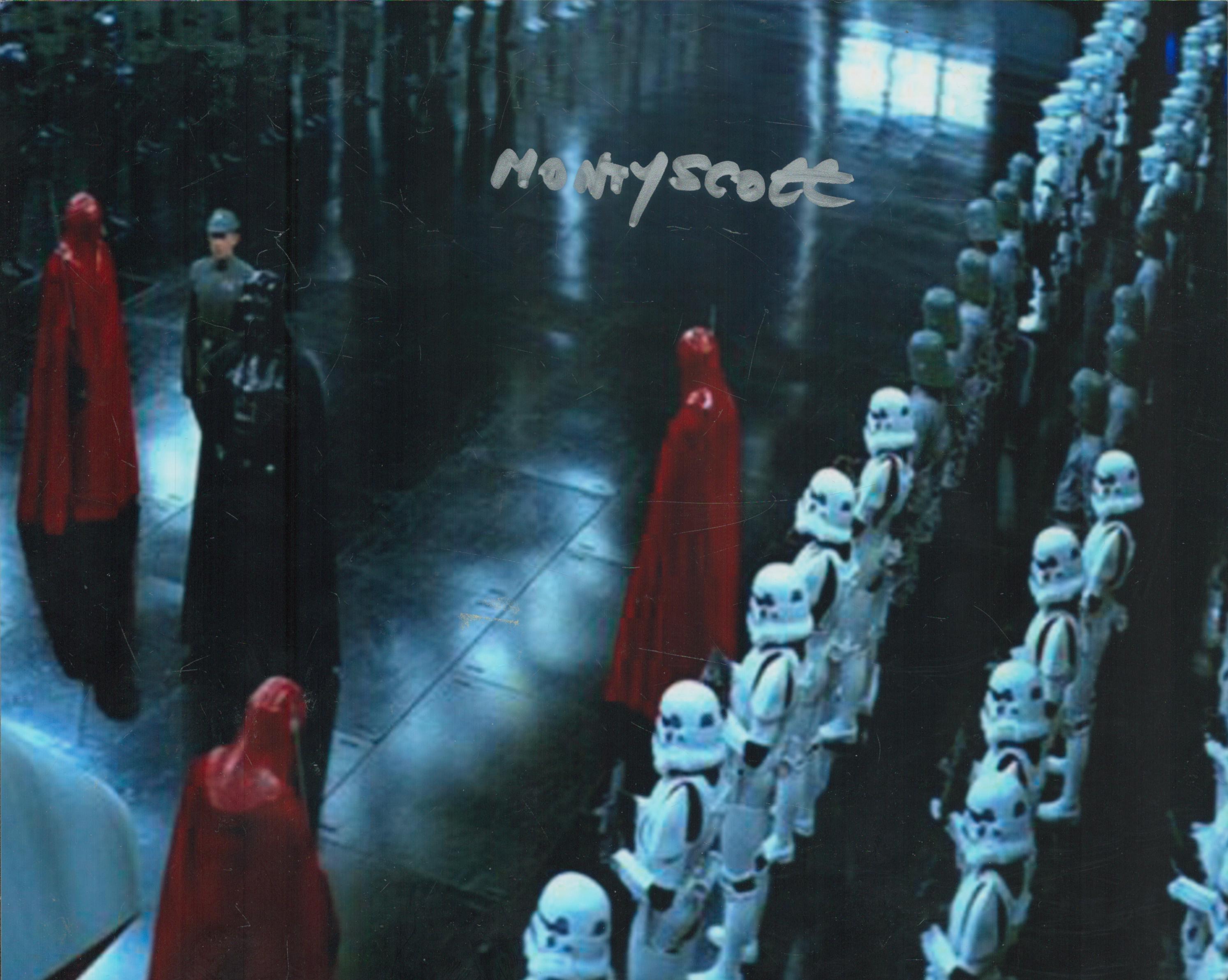 Monty Scott signed 10x8 inch Star Wars colour photo. Good Condition. All autographs come with a