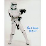 Colin P Skeaping signed 10x8 inch Star Wars Stormtrooper colour photo. Good Condition. All
