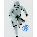 David Santana signed 10x8 inch Star Wars Stormtrooper colour photo. Good Condition. All autographs