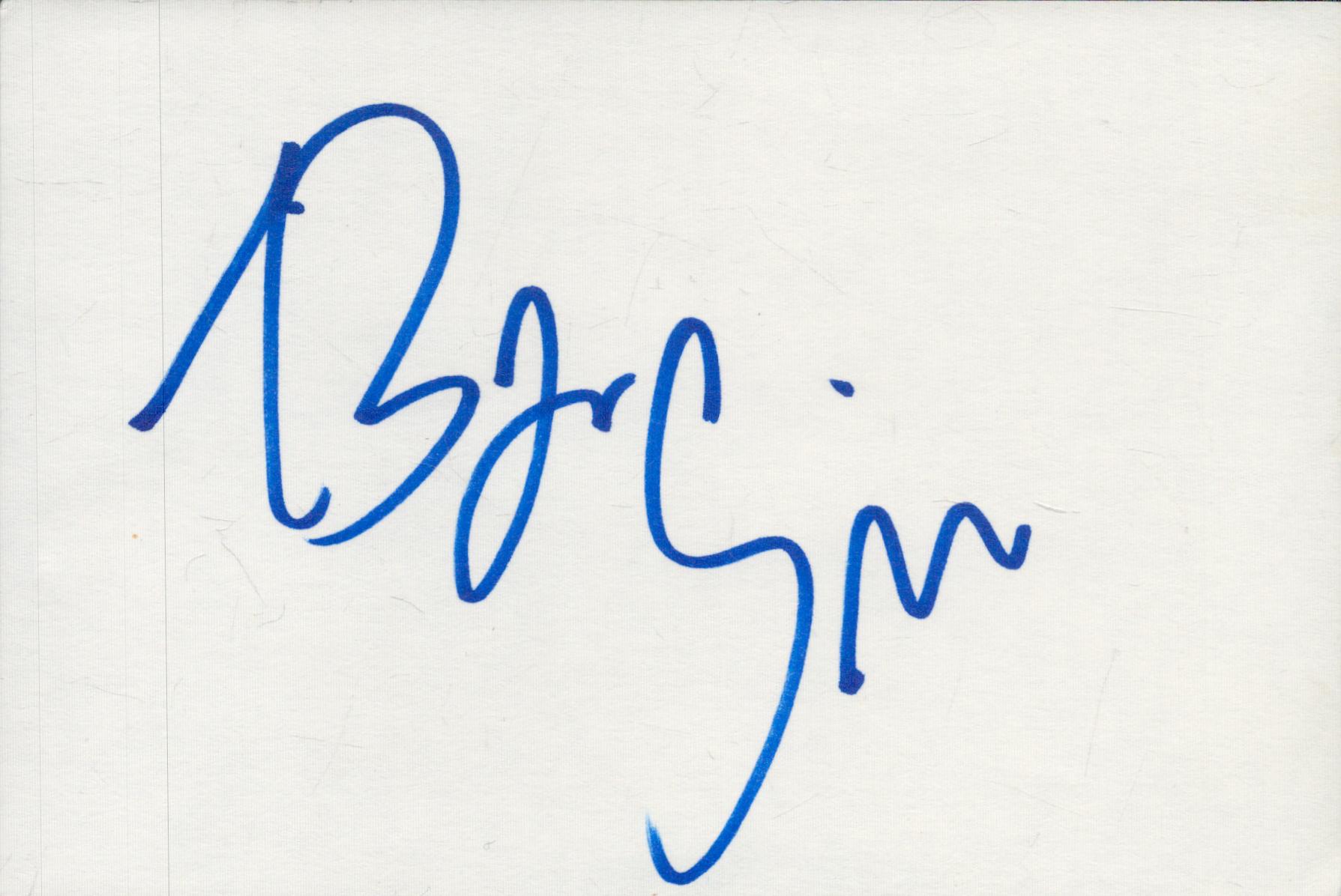 Brian Singer signed 7x5 inch white card. Good Condition. All autographs come with a Certificate of
