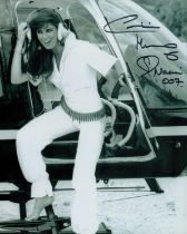 Caroline Munro signed 10x8 inch black and white photo . Good Condition. All autographs come with a