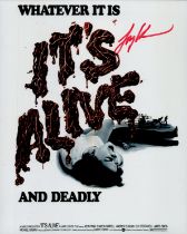Larry Cohen signed 10x8 inch Its Alive colour photo. Good Condition. All autographs come with a