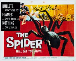 Bert I. Gordon signed 10x8 inch The Spider Will Eat You Alive colour photo. Good Condition. All