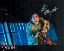Chris Marquette signed 10x8 inch Freddy vs Jason colour photo. Good Condition. All autographs come