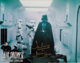 Dave Prowse signed 10x8 inch Darth Vader Star Wars colour photo. Good Condition. All autographs come