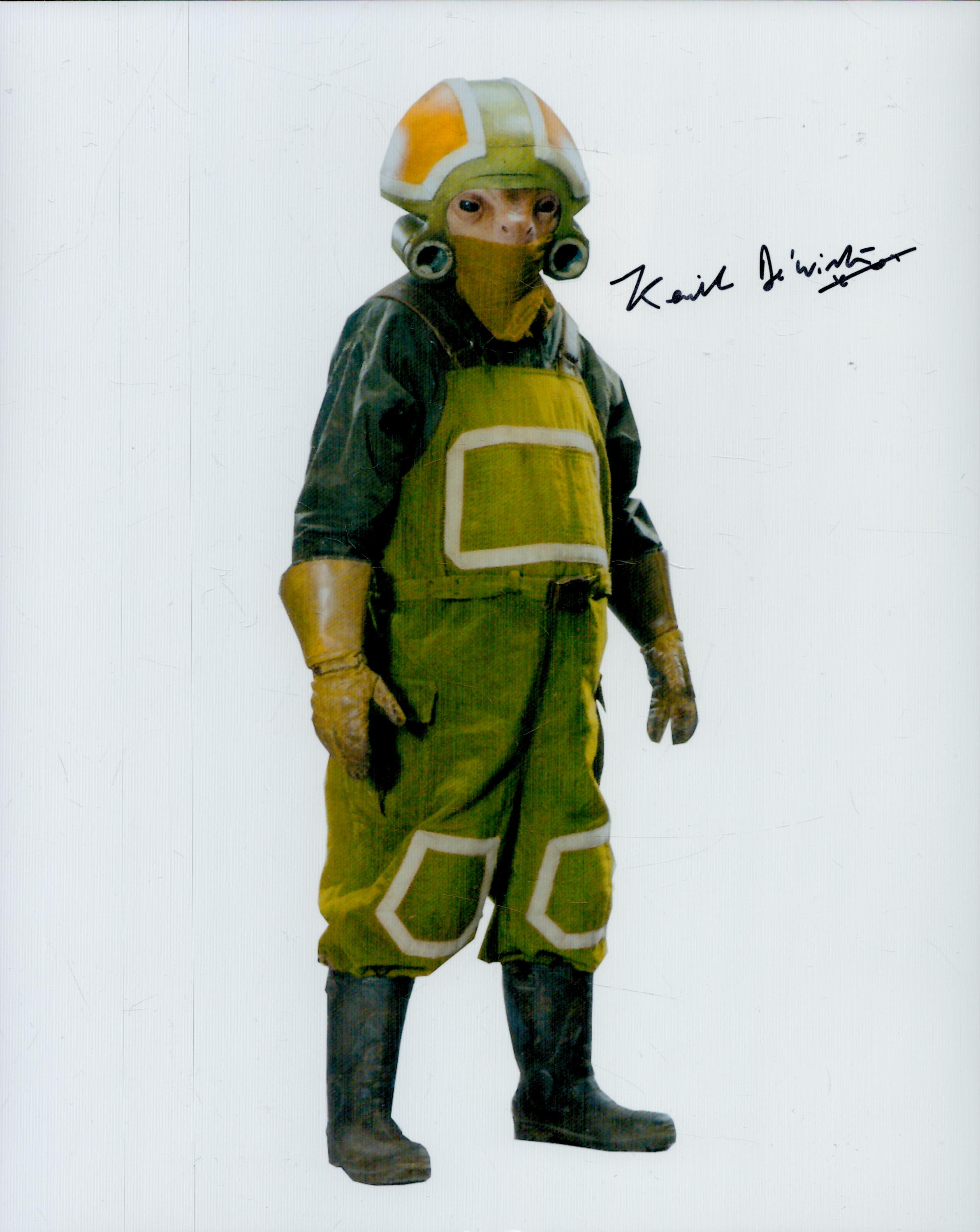 Keith De Winter signed 10x8 inch Star Wars colour photo. Good Condition. All autographs come with