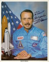 James C Anderson signed 10x8 inch NASA colour photo dedicated. Space, Astronaut. Good Condition. All