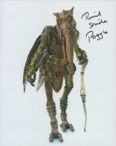 Richard Stride signed 10x8 inch Poggle Star Wars colour photo. Good Condition. All autographs come