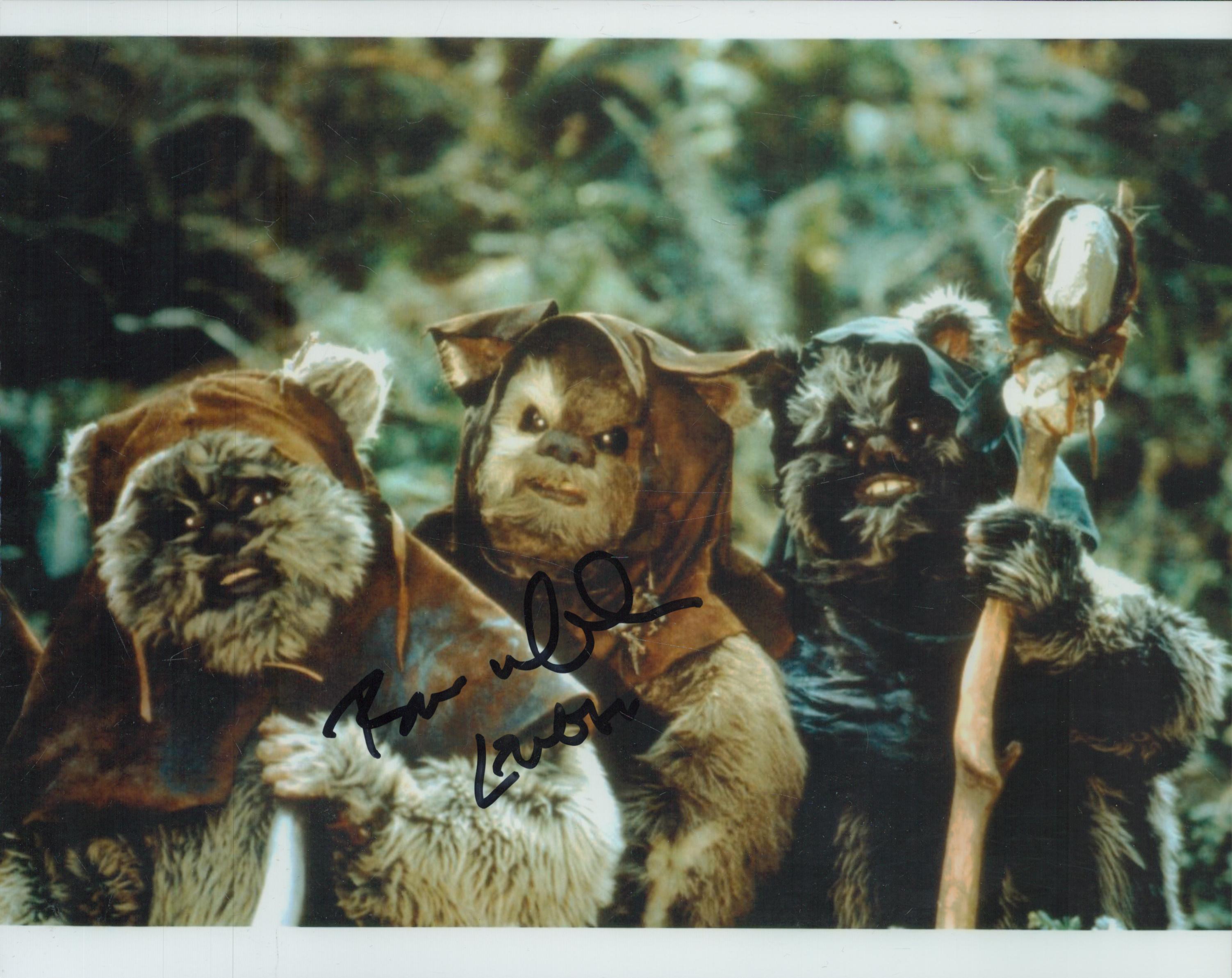 Brian Wheeler signed 10x8 inch Ewok Star Wars colour photo. Good Condition. All autographs come with