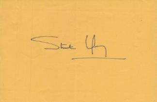 Stuart Young signed 6x4 inch album page. Good Condition. All autographs come with a Certificate of