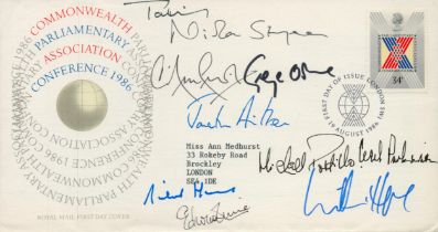 Politician multi signed Commonwealth Parliamentary FDC 8 great signatures includes Nicola